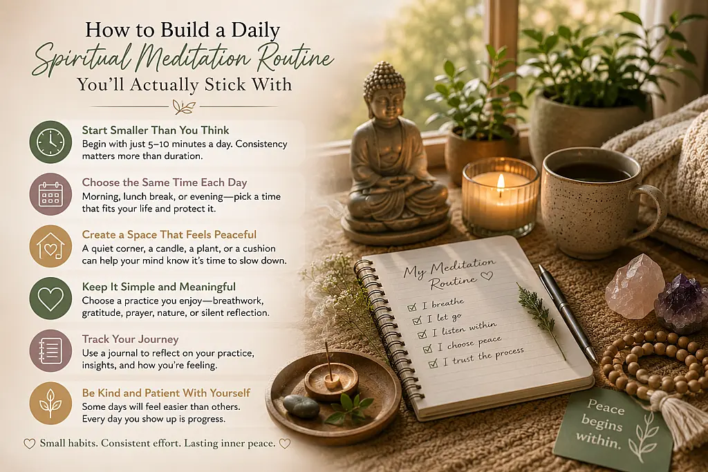 Daily Spiritual Meditation Practices for Inner Peace How to Build a Daily Spiritual Meditation Routine You'll Actually Stick With