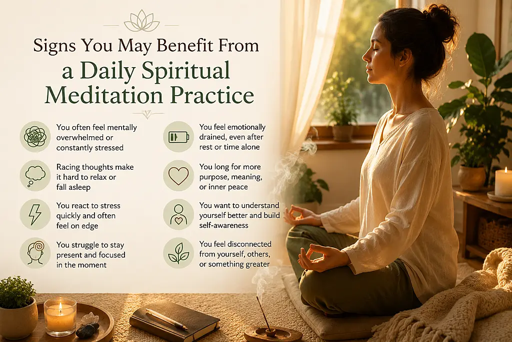 Daily Spiritual Meditation Practices for Inner Peace Signs You May Benefit From a Daily Spiritual Meditation Practice