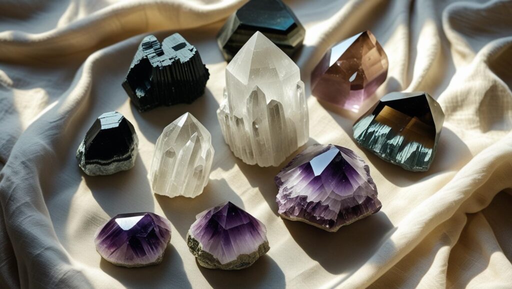 Protective crystals used by empaths for spiritual shielding