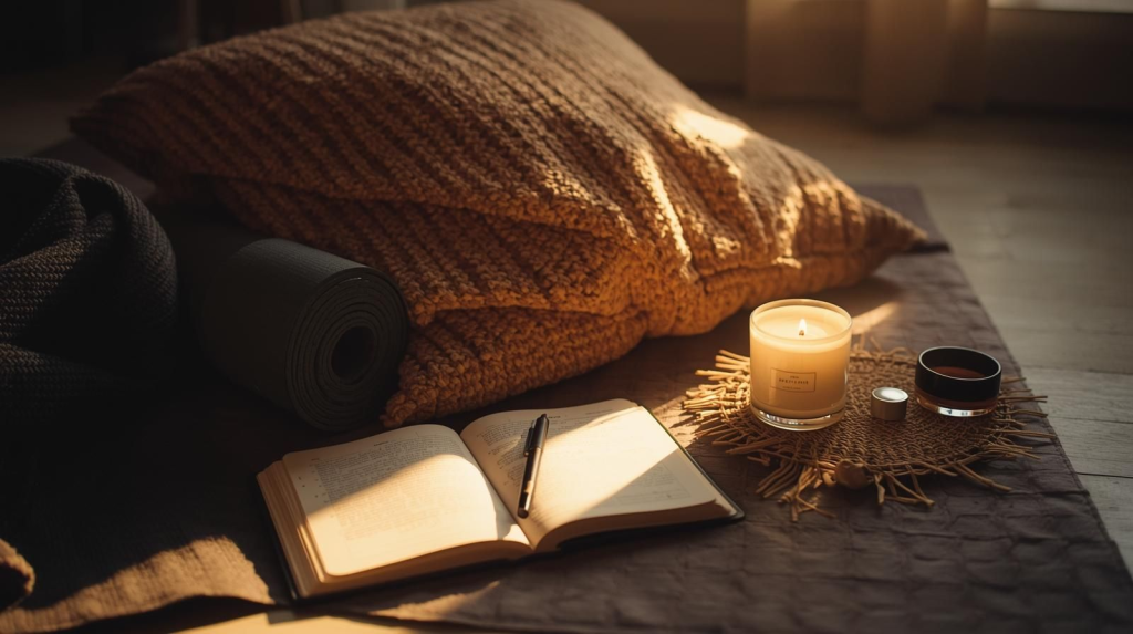 Home session setup for a self-guided breathwork practice and healing through breath