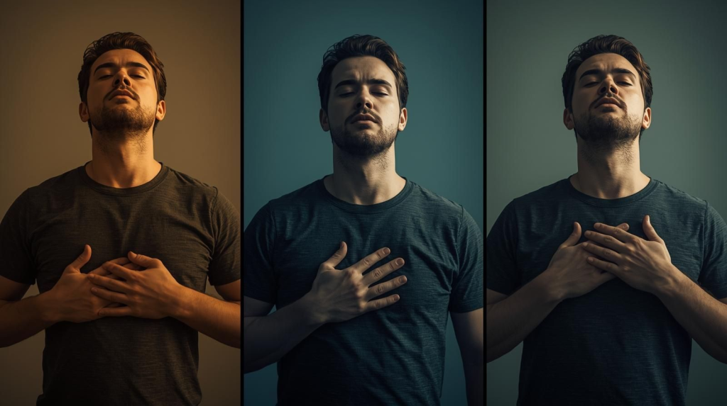 Three breathwork techniques demonstrated for emotional release and healing through breath