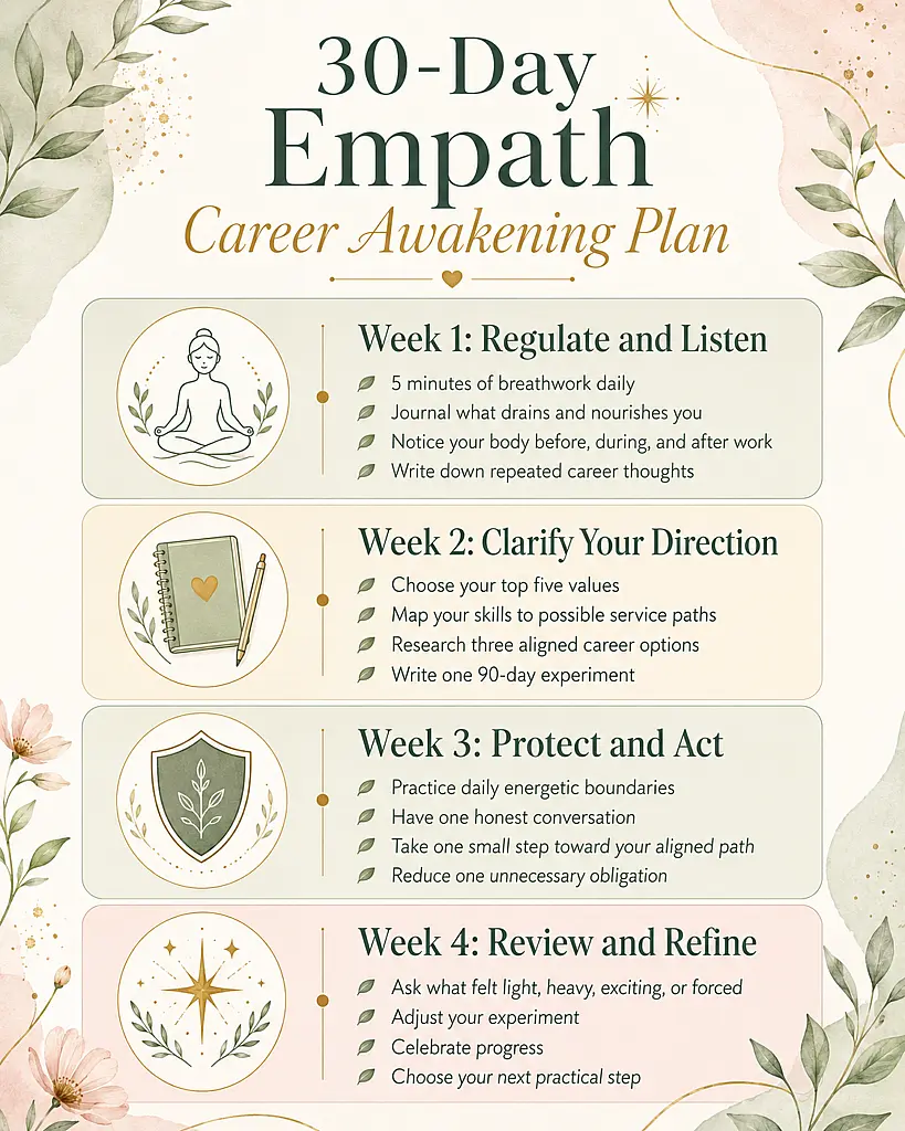 How Empath Spiritual Awakening Impacts Career and Life Purpose 30-Day Empath Career Awakening Plan