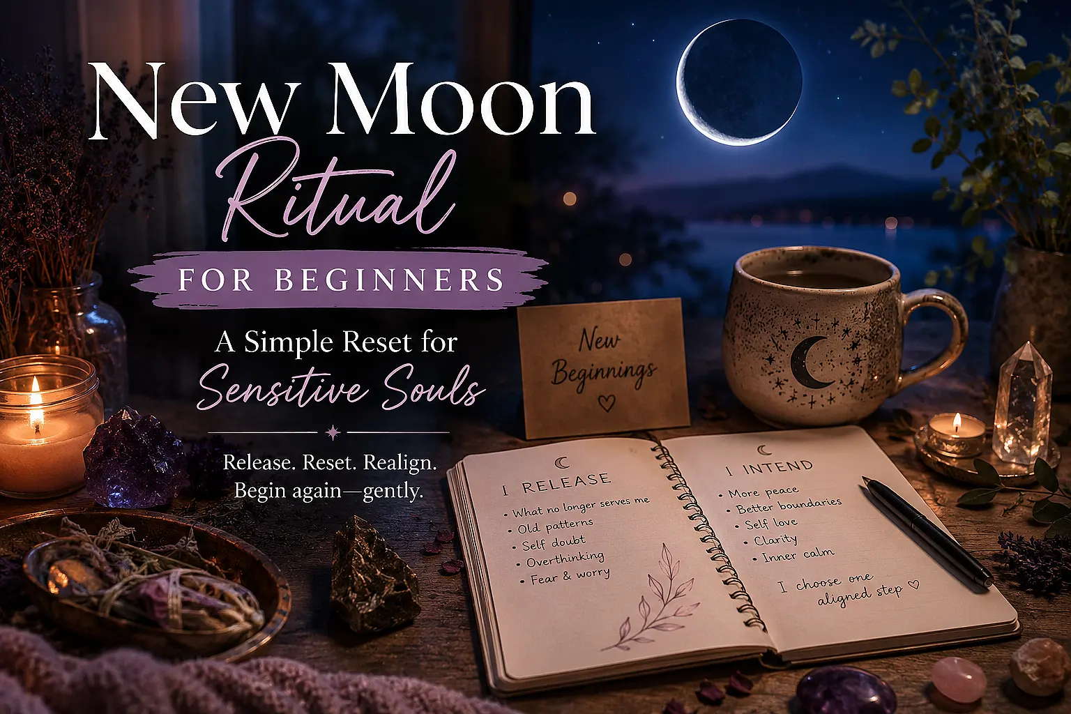 Journals and Resources New Moon Ritual for Beginners A Simple Reset for Sensitive Souls