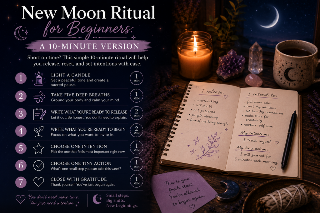 New Moon Ritual for Beginners: A Simple Reset for Sensitive Souls New moon ritual guide for beginners