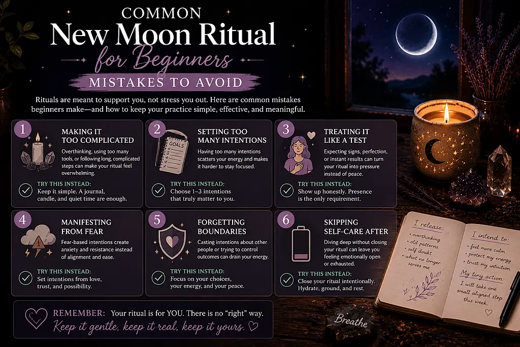 New Moon Ritual for Beginners: A Simple Reset for Sensitive Souls New moon ritual mistakes to avoid