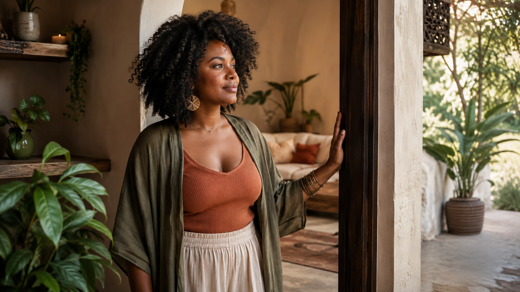 How Do I Protect My Peace Without Cutting Everyone Off? Earthy Threshold Portrait