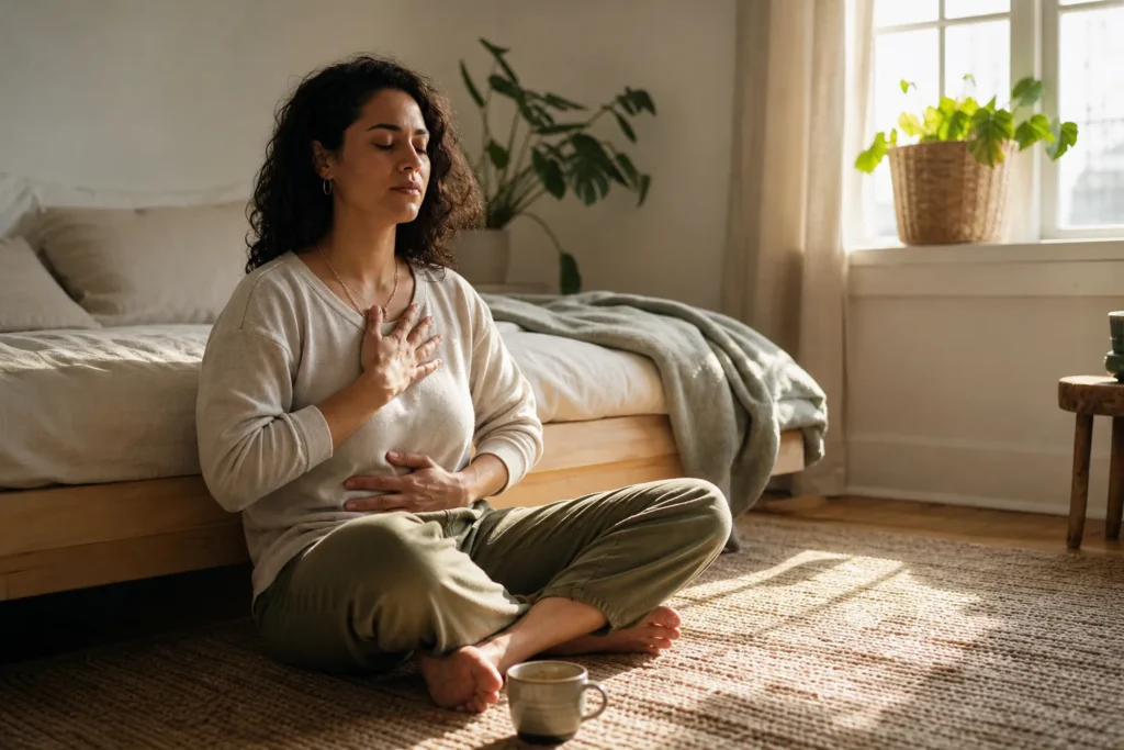 Chakra Healing for Insomnia: A Practical Guide to the Symbolism Behind It Person in a quiet everyday setting reflecting on how chakra healing for insomnia is understood spiritually.
